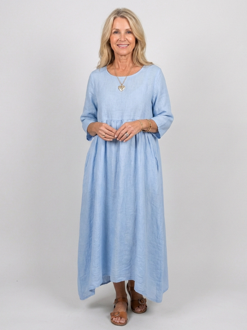 Beatrice Three Quarter Sleeve Midi Dress - Elena Harper