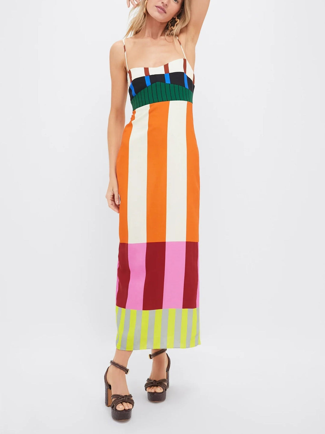 Women's Vibrant Multicolor Maxi Dress