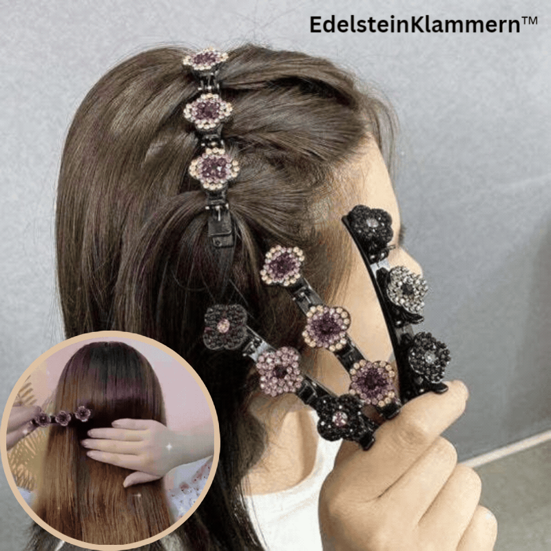EdelsteinKlammern™ Stone Braided Hair Clips