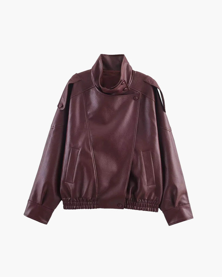 Biker Jacket for Women | Oversized Cut with High Collar