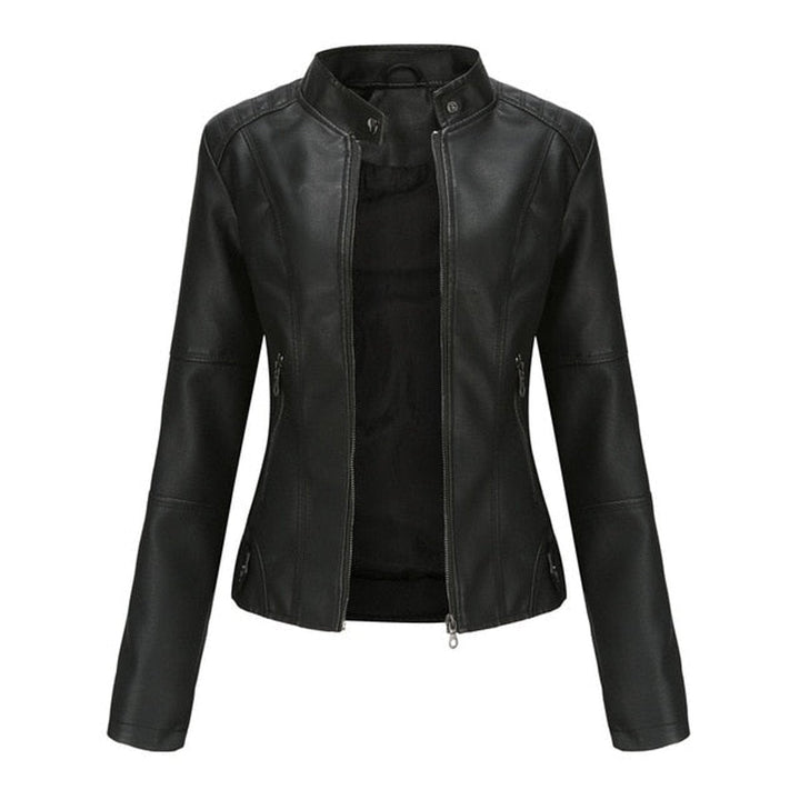 Biker Jacket for Women | Tailored Fit & Stand-Up Collar