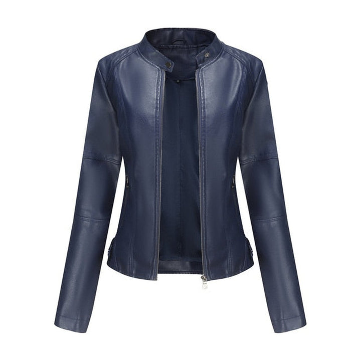 Biker Jacket for Women | Tailored Fit & Stand-Up Collar
