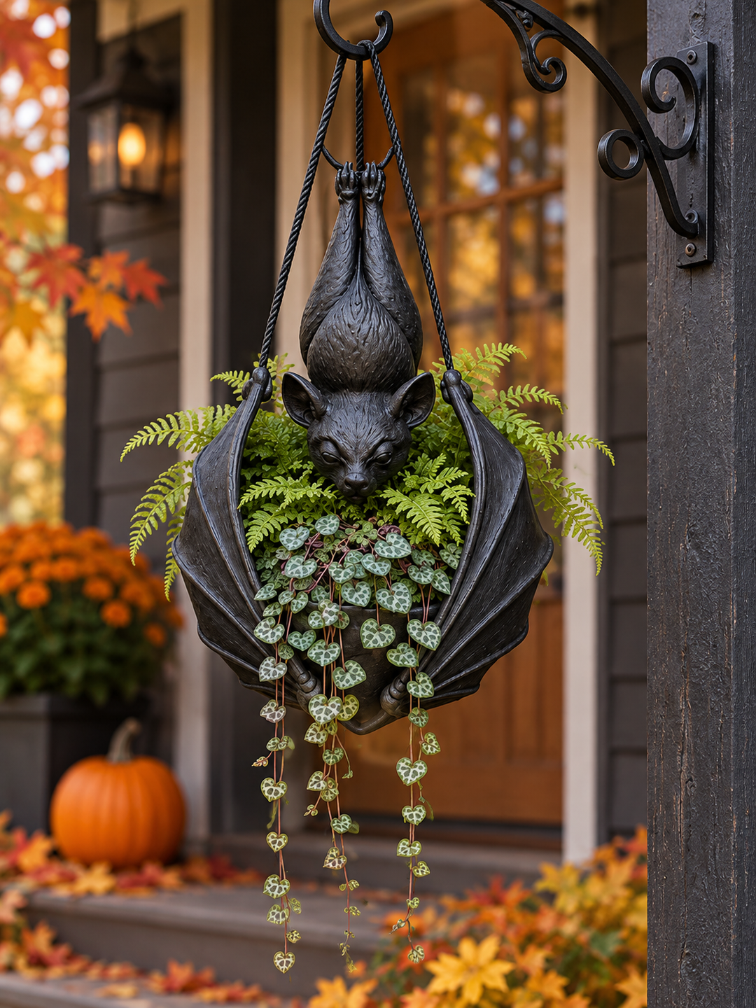 Upside-Down Hanging Bat Planter