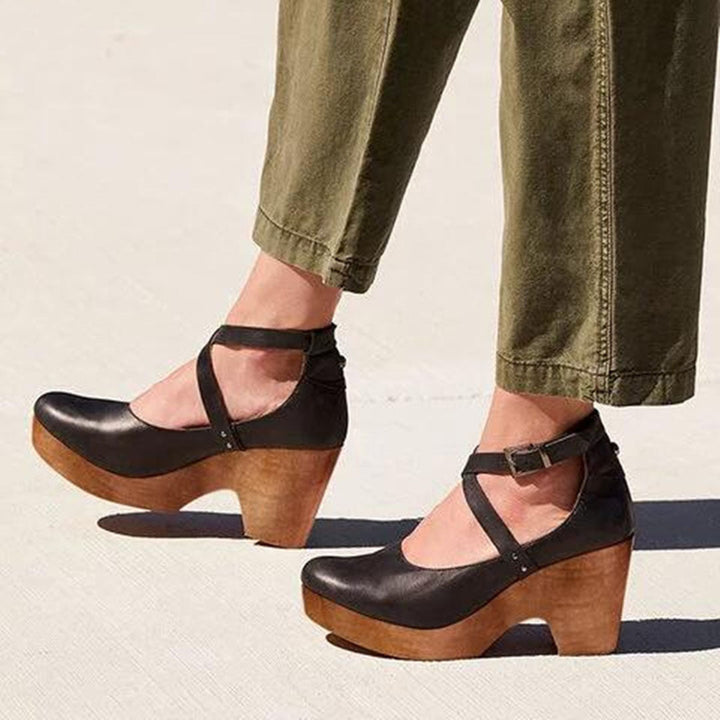 Julia | Women's Elegant Closed Toe Wedge High Heels