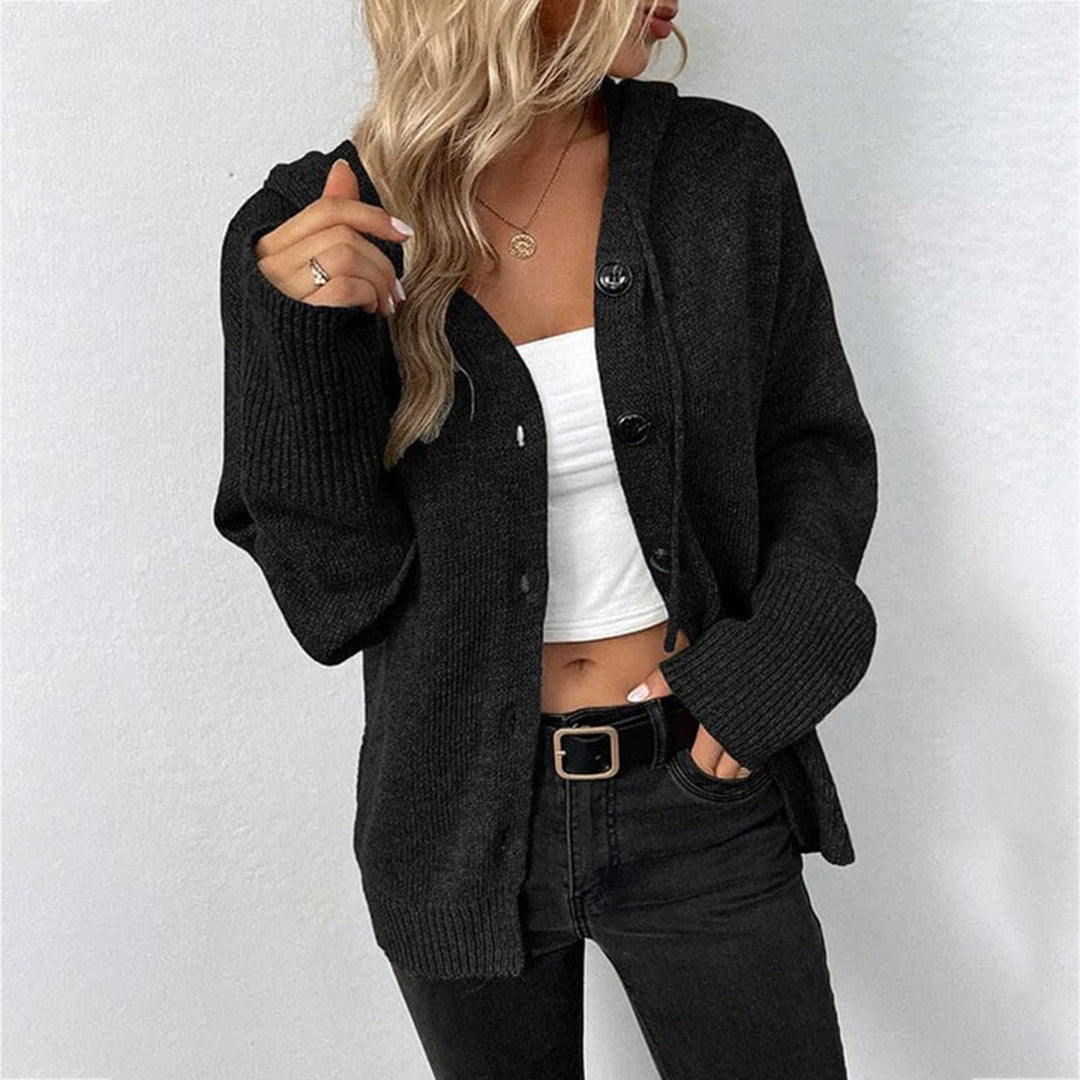 Gudrun | Women's Casual Cardigan with Button Placket in Front