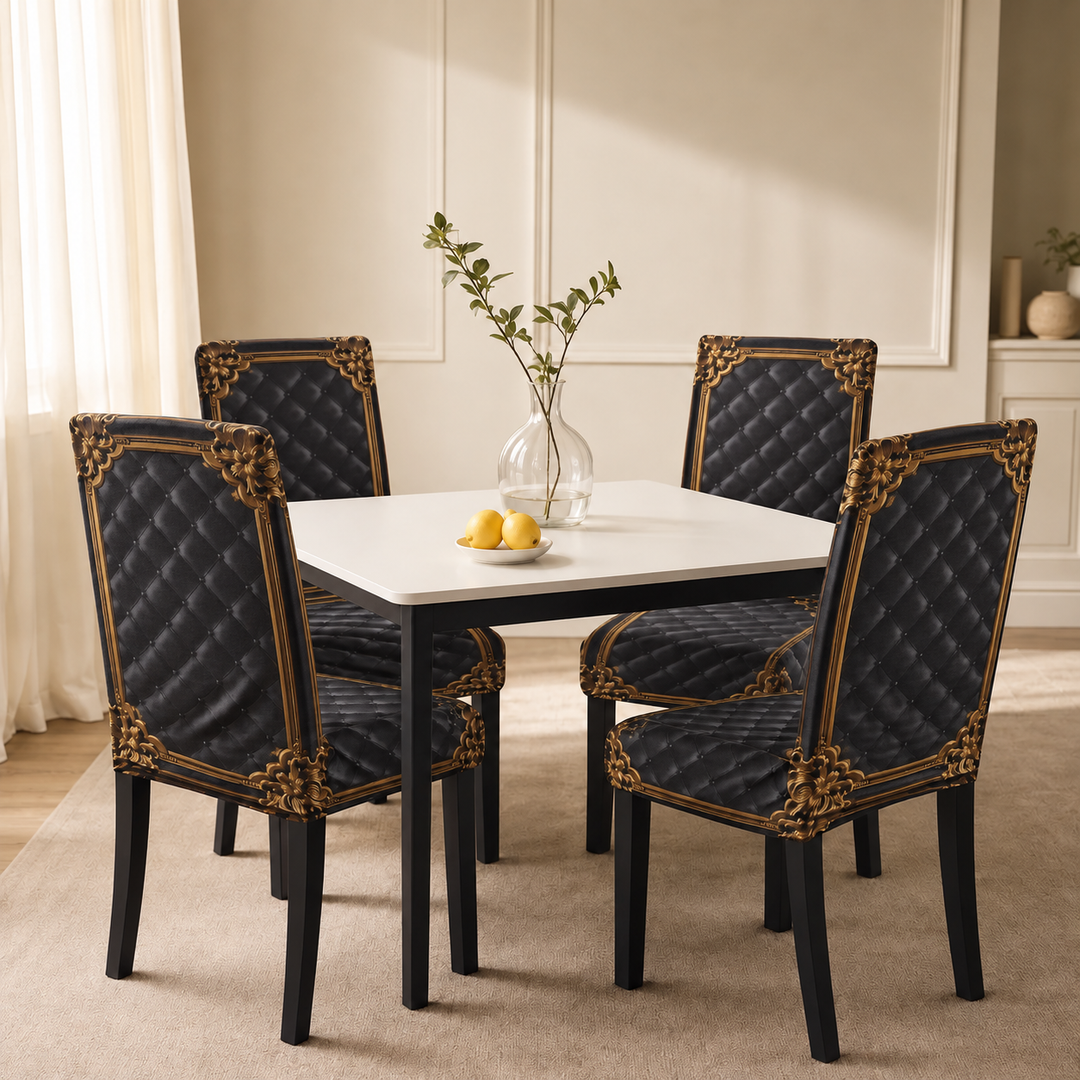 Chairistocrat Baroque Print Stretch Dining Chair Cover - Elena Harper