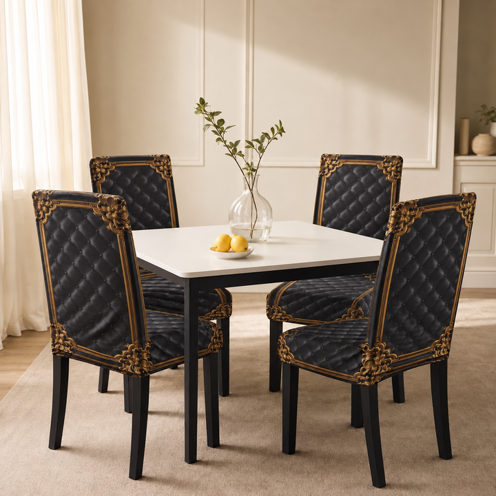 Chairistocrat Baroque Print Stretch Dining Chair Cover - Elena Harper