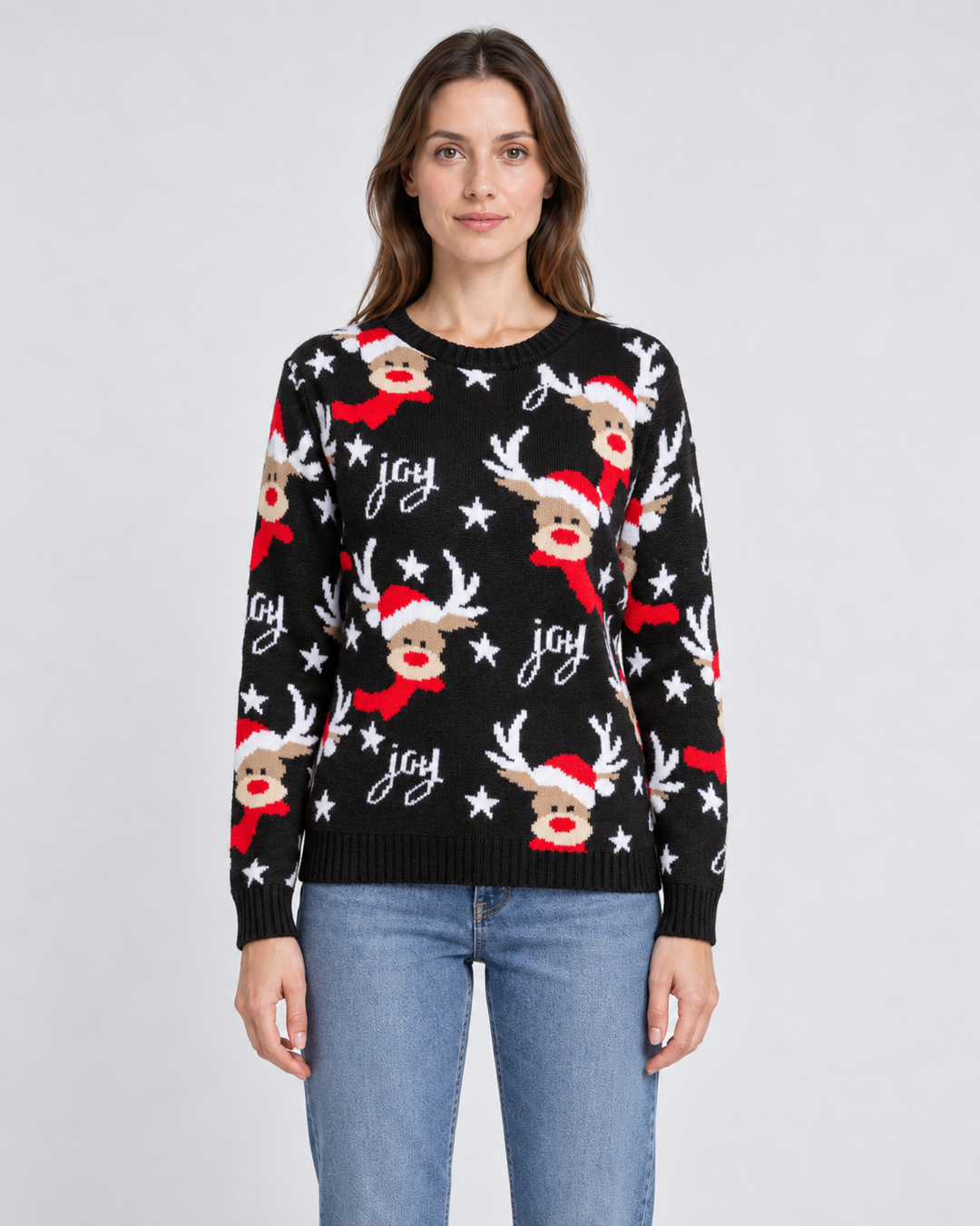 Pull Fair Isle with Bears, Reindeer, and Snowflakes for Women
