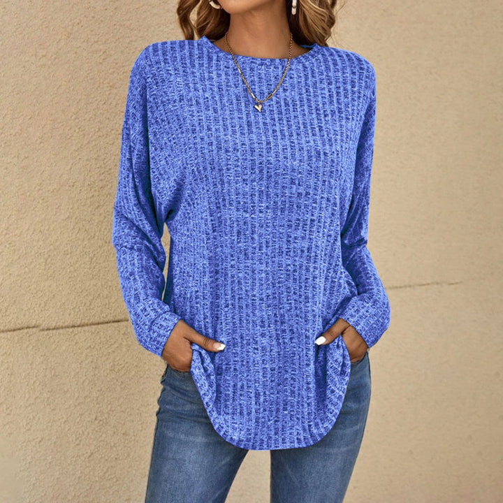 Clemence Relaxed Fit Crew Neck Jumper with Long Sleeves for Women - Elena Harper
