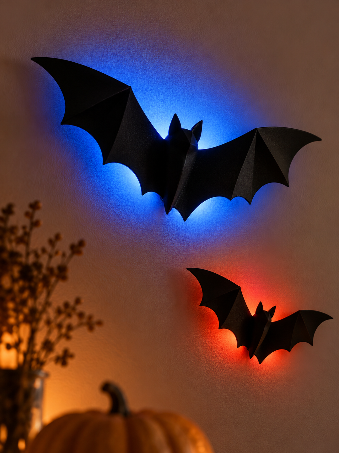 Halloween 3D Bat Swarm Wall Decorations