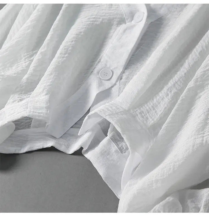 Blouse for Women | Balloon Sleeves & V-Neck – Airy Summer Top