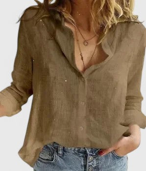 Blouse for Women | Botanical Print & V-Neck