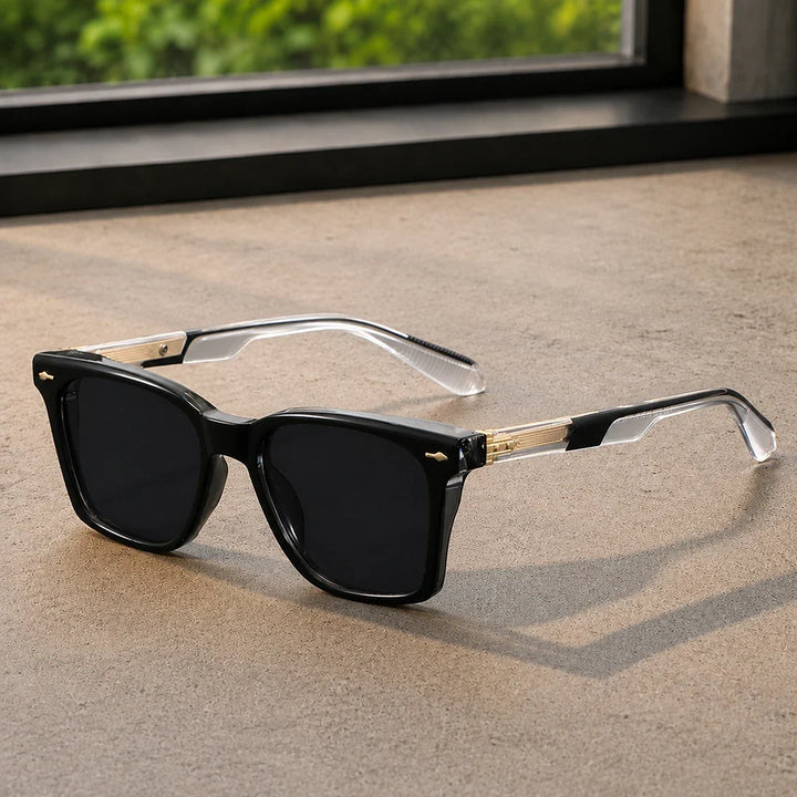 Bold Rectangular Frame Sunglasses
