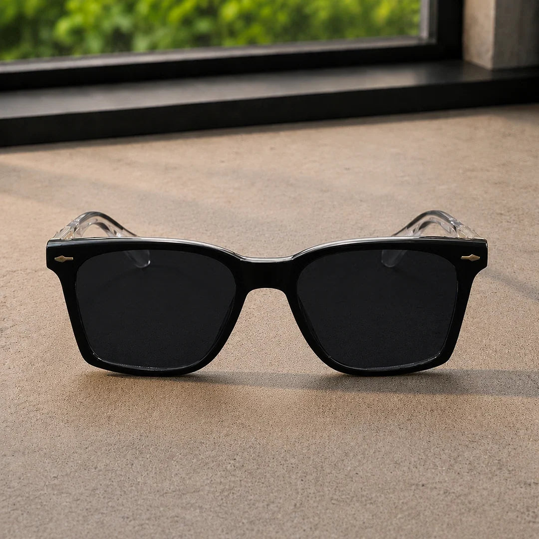 Bold Rectangular Frame Sunglasses