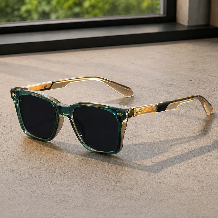 Bold Rectangular Frame Sunglasses