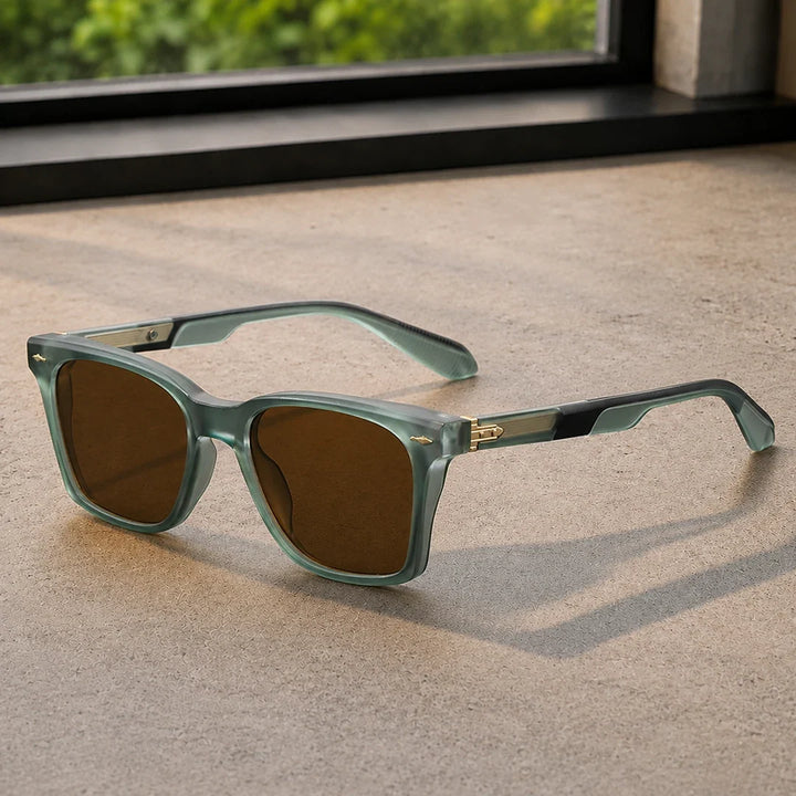 Bold Rectangular Frame Sunglasses