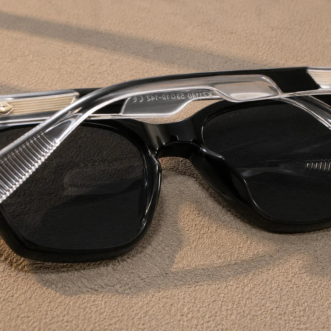 Bold Rectangular Frame Sunglasses