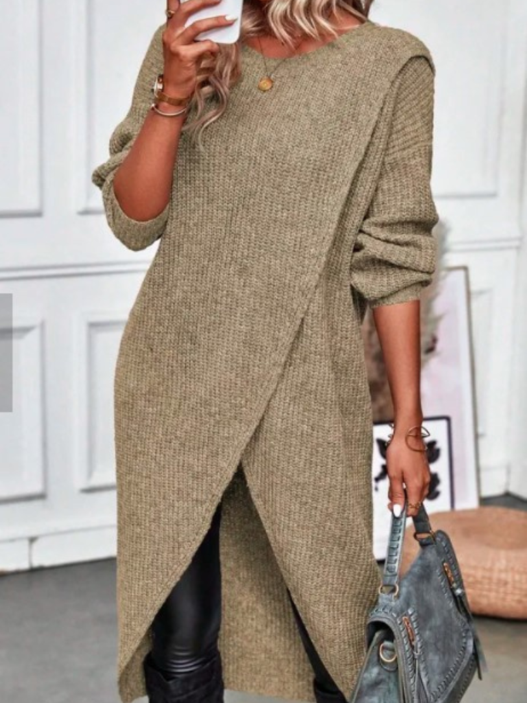 WRAP KNIT DRESS AIR