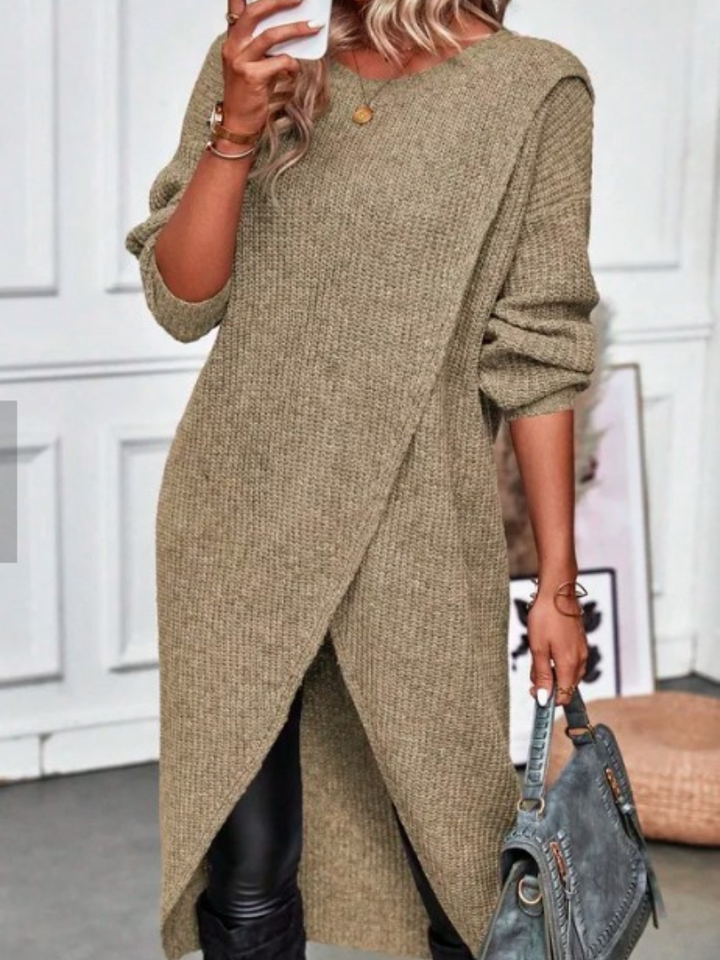 WRAP KNIT DRESS AIR