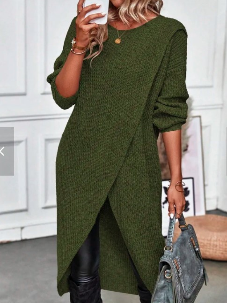 WRAP KNIT DRESS AIR