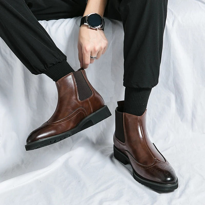 Men's Perforated Chelsea Boots