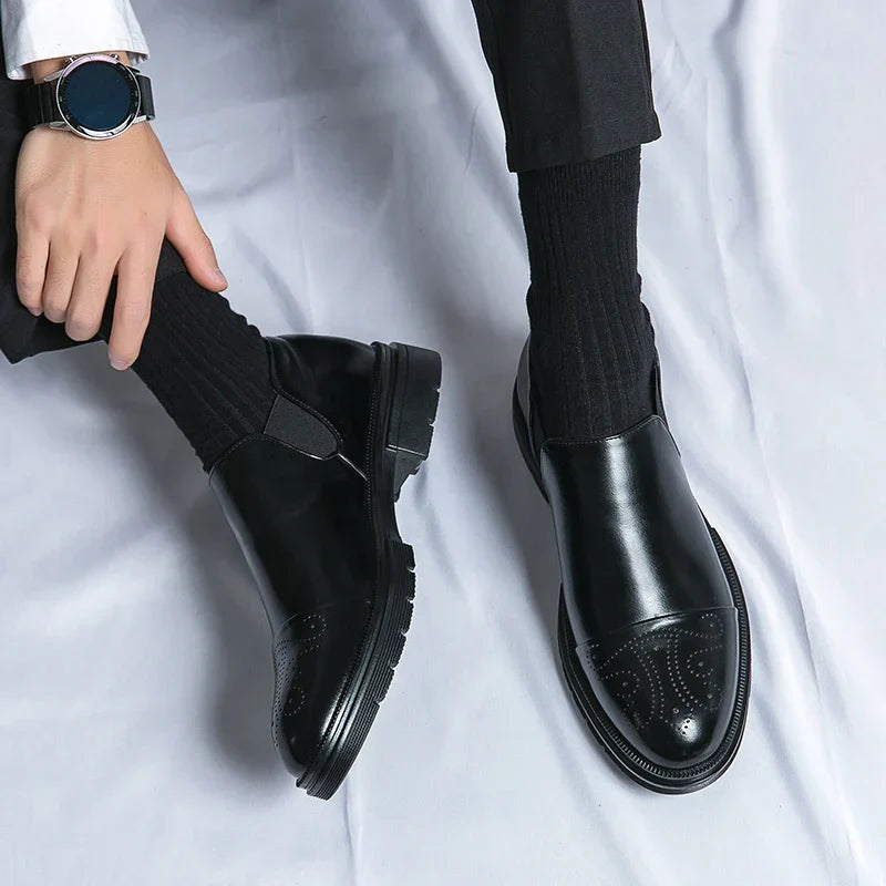 Men's Boots with Cleated Sole