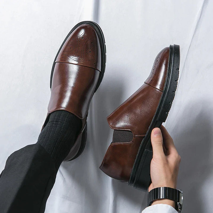 Men's Boots with Cleated Sole
