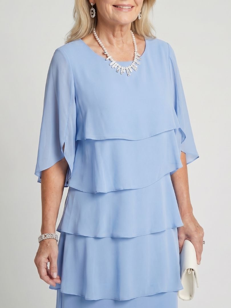 Brent Layered Tier Midi Dress - Elena Harper