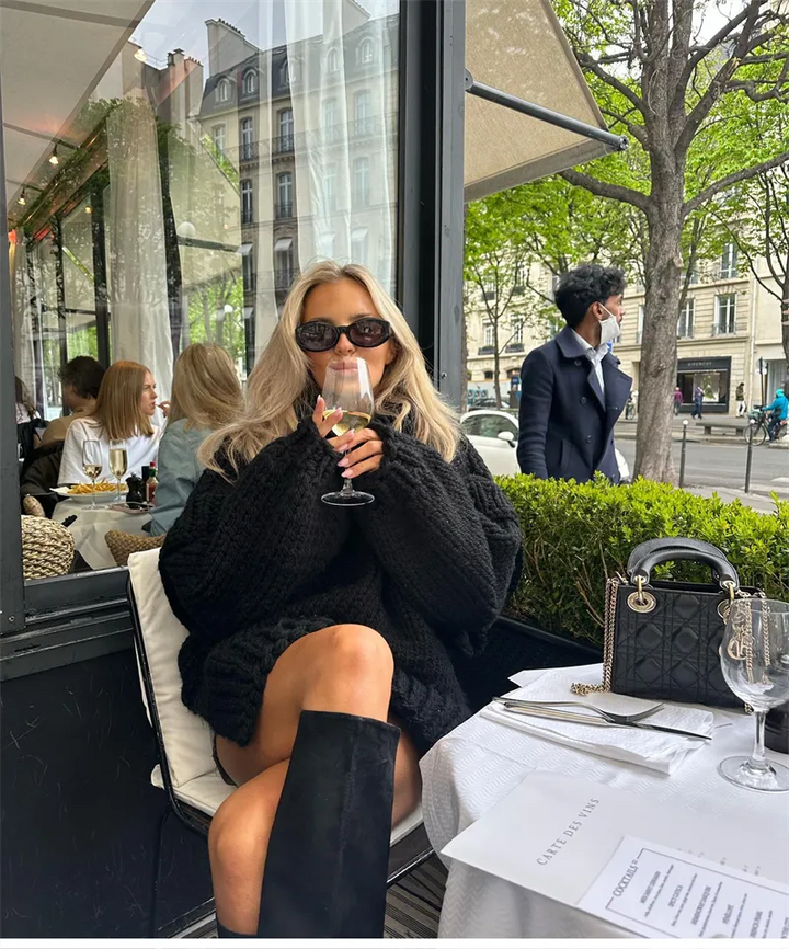 Brielle Oversized Sweater, view 5 - Elena Harper