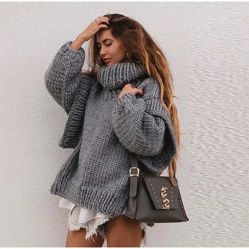 Brielle Oversized Sweater, view 9 - Elena Harper