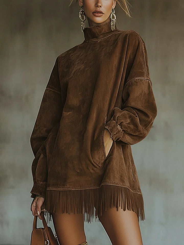 Narelsa | Oversized Dress with Fringe