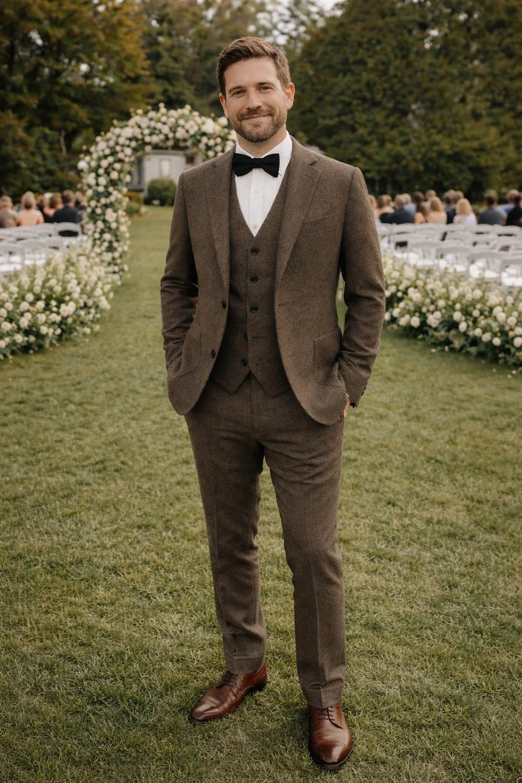 Harrington Oxford | Men Wedding Three‑Piece Suit Tweed