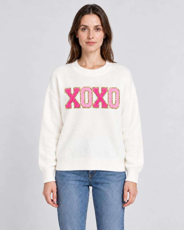 Festive Slogan Round-Neck Christmas Jumper For Women