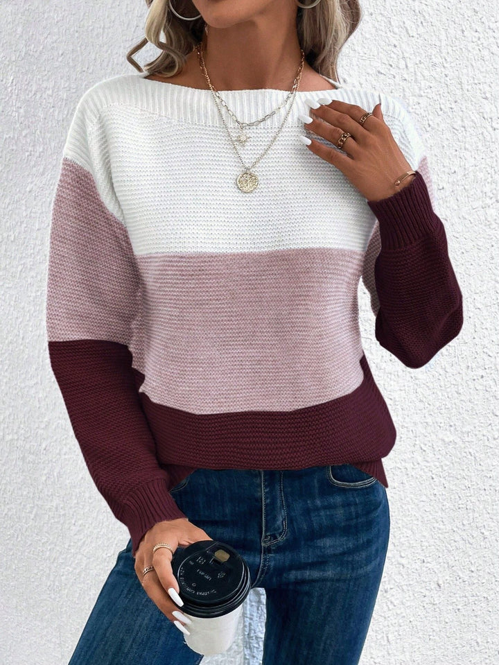 Sandrine - Elegant Boat Neck Sweater