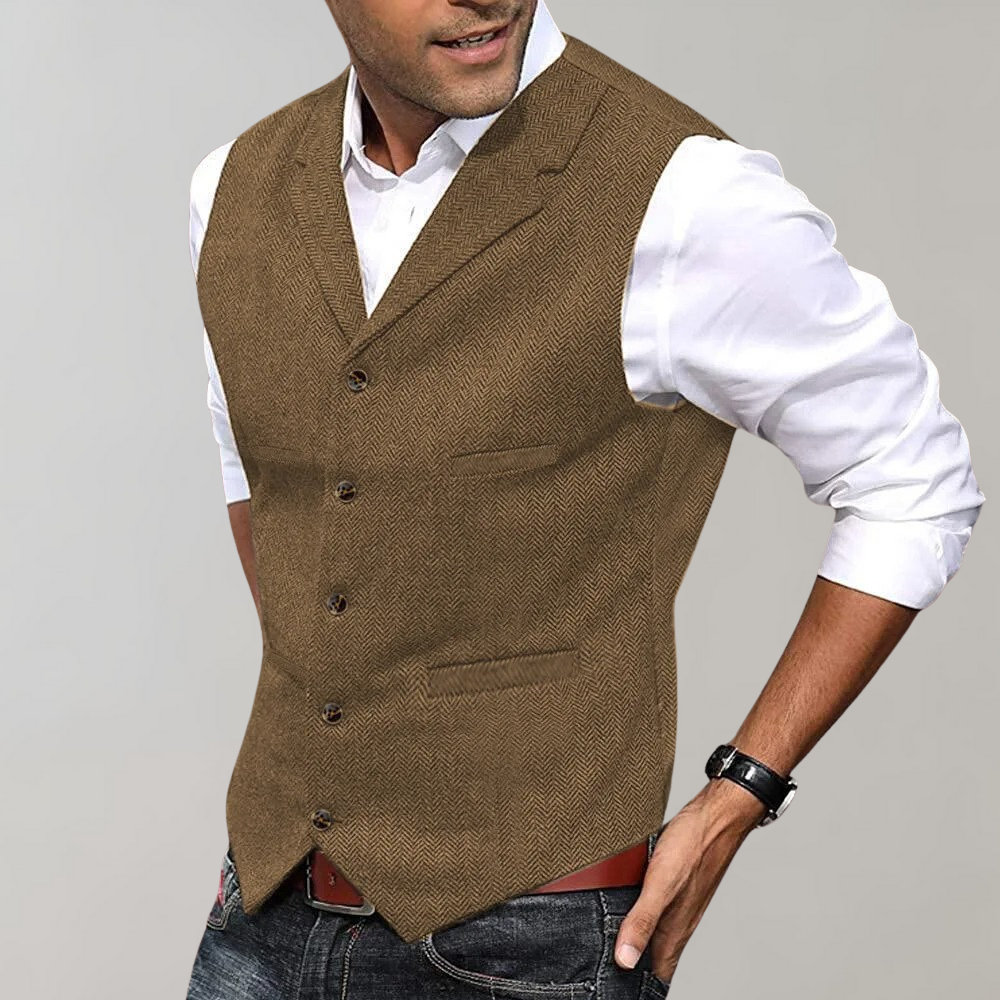 Men's Stylish Formal Waistcoat - Elevate Your Look