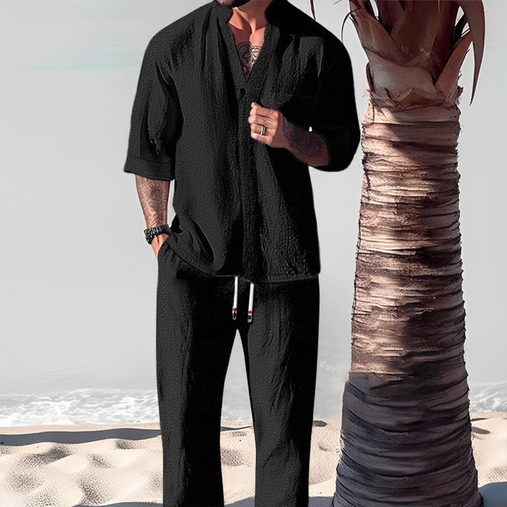 Men's Effortless Two-Piece Shirt & Trousers Set