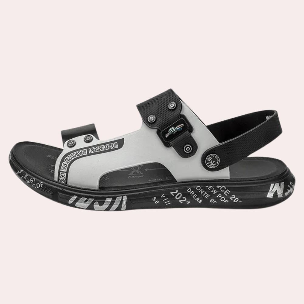 Men's Strap Sandals Urban Buckle Detail Cushioned Summer Footwear