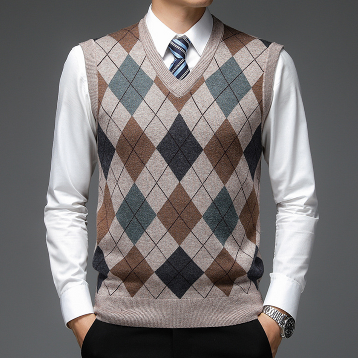 Sleeveless V-Neck Sweater, view 2 - Elena Harper