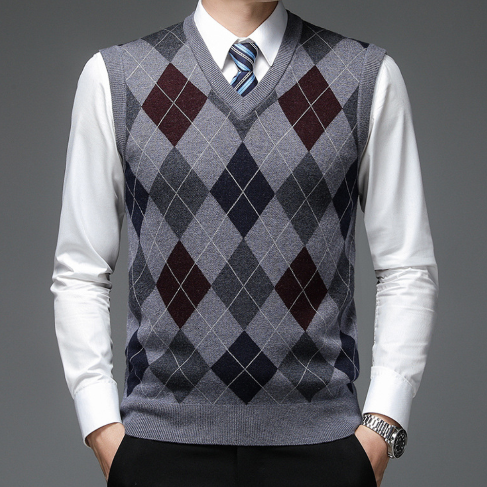 Sleeveless V-Neck Sweater, view 4 - Elena Harper