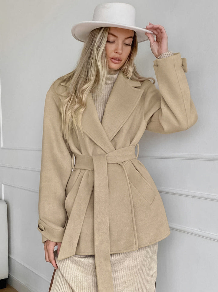 Women's Trench Coat with Cord - Elegant and Light