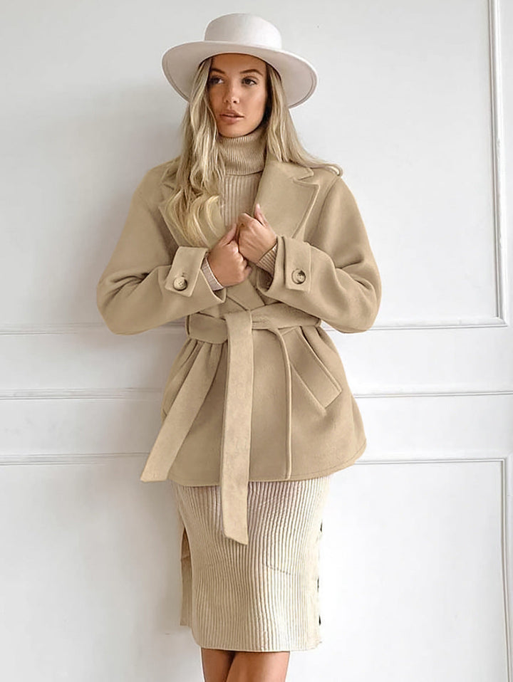Women's Trench Coat with Cord - Elegant and Light
