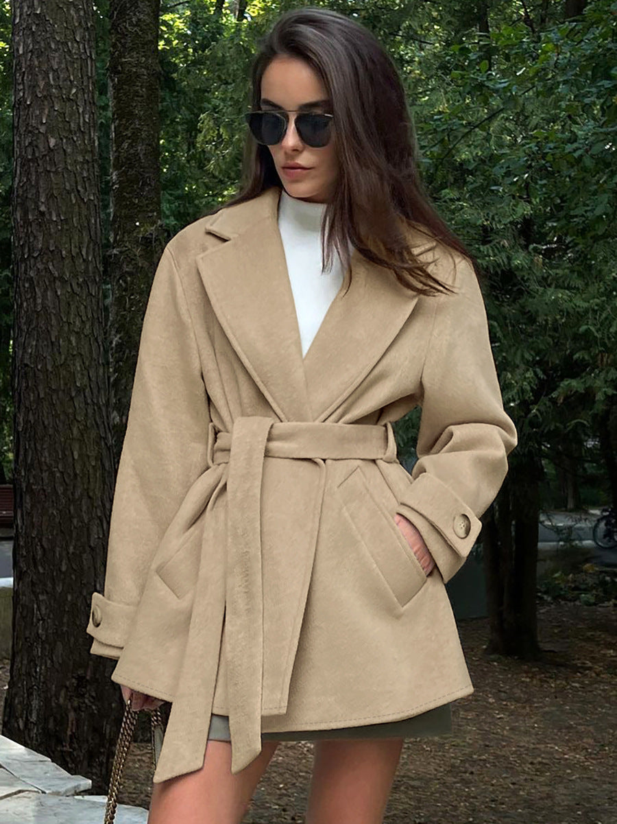 Women's Trench Coat with Cord - Elegant and Light