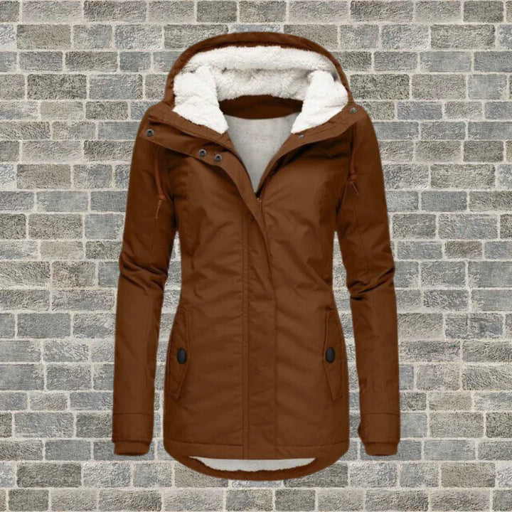 Camila - Pleated Cotton Jacket with Hood