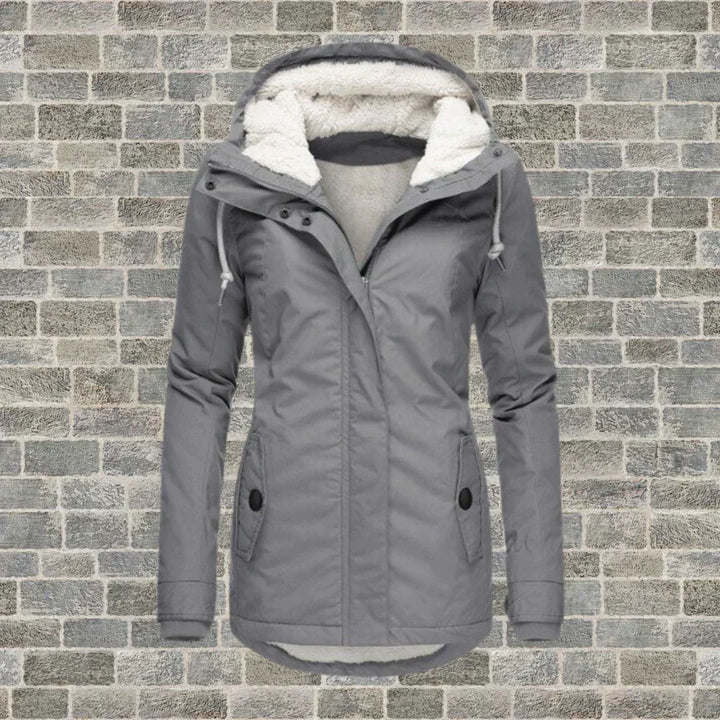 Camila - Pleated Cotton Jacket with Hood