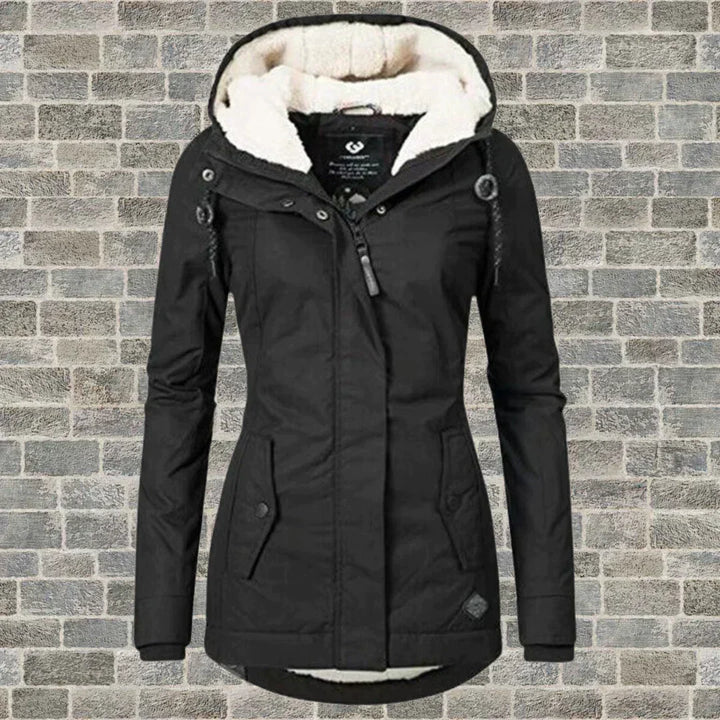 Camila - Pleated Cotton Jacket with Hood