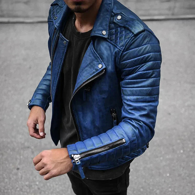 Anselme High-Quality Leather Jacket for Men, Chic and Sturdy, view 2 - Elena Harper