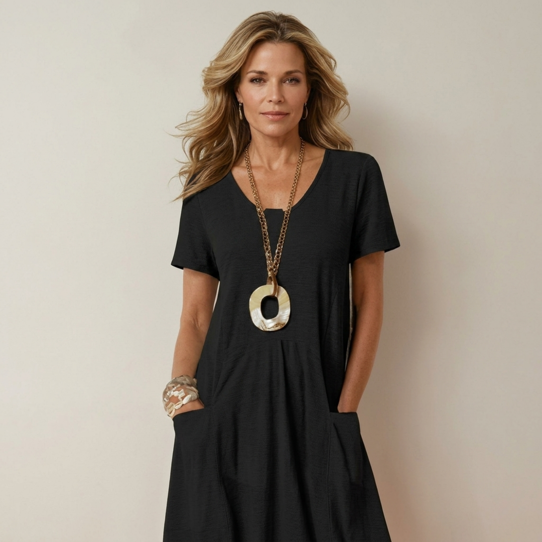 Oriane Fluid Casual Maxi Dress. - Elena Harper