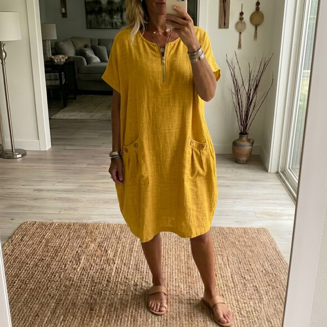 Pascale Zip-Front Maxi Dress. - Elena Harper