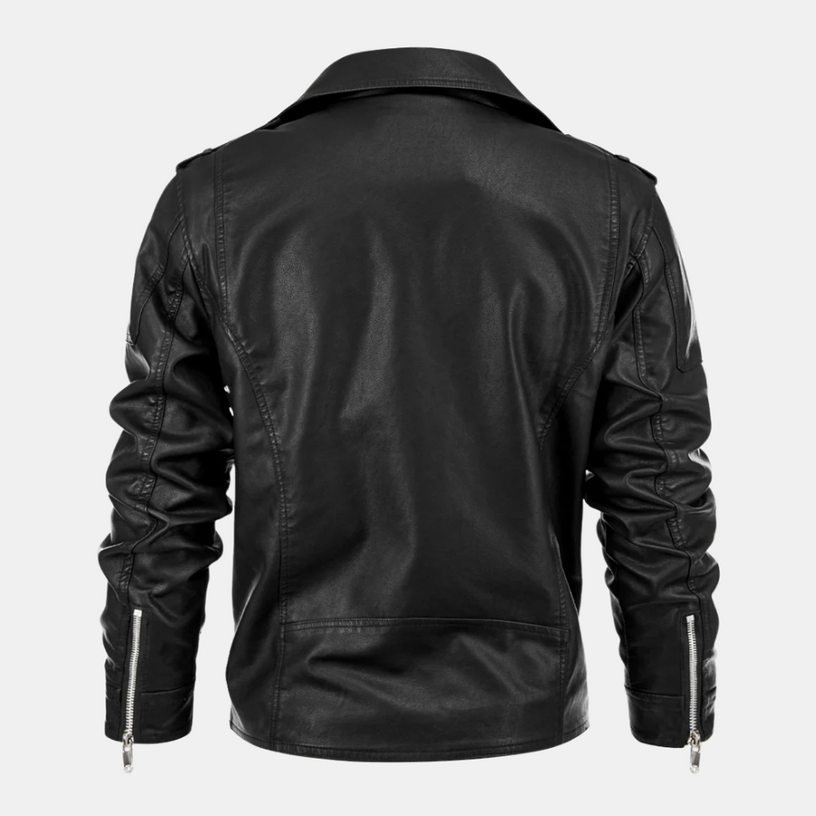 Viator Leather Jacket, view 2 - Elena Harper