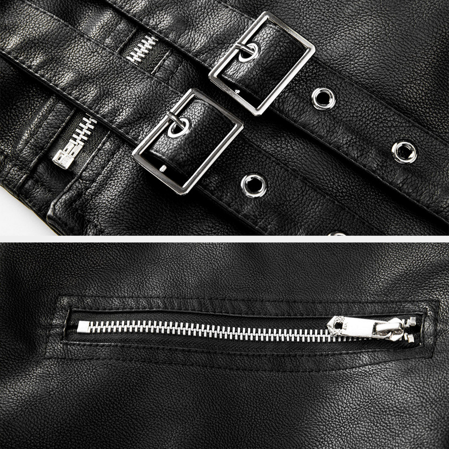 Viator Leather Jacket, view 3 - Elena Harper